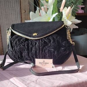 Juicy Couture Black Quilted Crossbody Bag